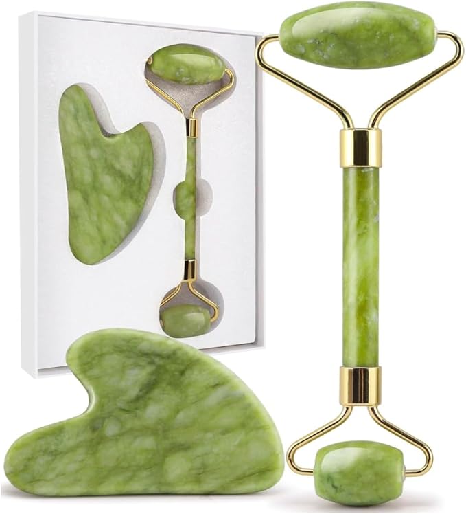 Gua Sha & Jade Roller Facial Tool