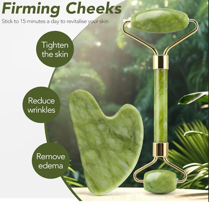 Gua Sha & Jade Roller Facial Tool